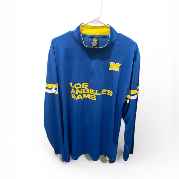 NFL Los Angeles Rams Blue and Yellow Zip Pullover - Picture 2 of 5